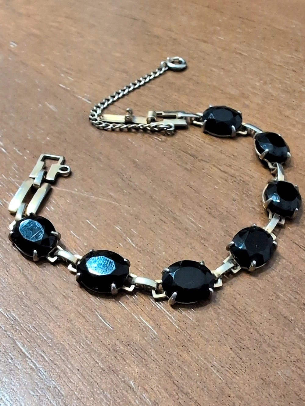 Black Stone Link Bracelet